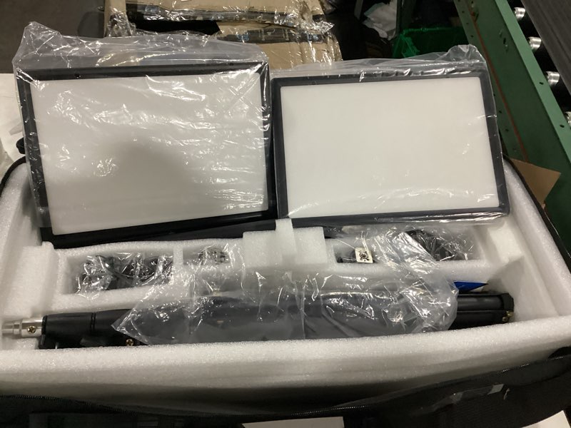 Condition photo showing New/Like New for neewer 13" led video light panel kit, 2 pack bi color dimmable with tripod stand, 4000mah battery, 3200k-5600k cri97+, usb, for studio/streaming/youtube, black, nl-192ai