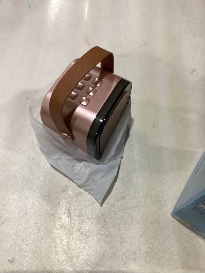 Condition photo showing New/Like New for Mini Karaoke Machine for Kids Adults, 2026 TOP Birthday Gifts for Girls 3,4,5,6,7,8+Year Old Toddler Toys, Portable Bluetooth Speaker with 2 Wireless Karaoke Microphones Player Valentine Gifts(Rose) Rose Gold 2 Mics