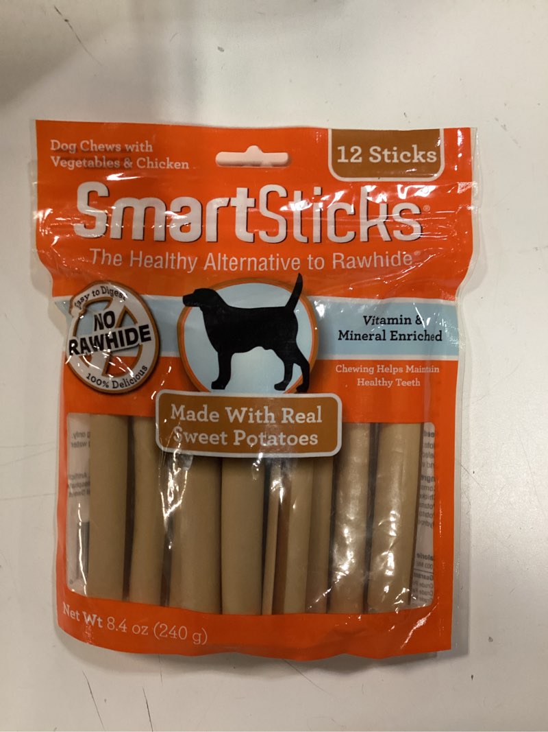 Condition photo showing New/Like New for smartbones smartsticks, treat your dog to a rawhide-free chew made with real meat and vegetables sweet potato 8.4 ounce (pack of 1)
