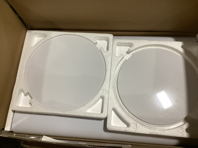 Condition photo showing As Is for Putros Cylinder Pedestal Stands 3Pcs White Round Cylinder Pedestal Display Plinth Pillars for Wedding Party Decor 35.4''(L),29.5''(M),23.6''(S)