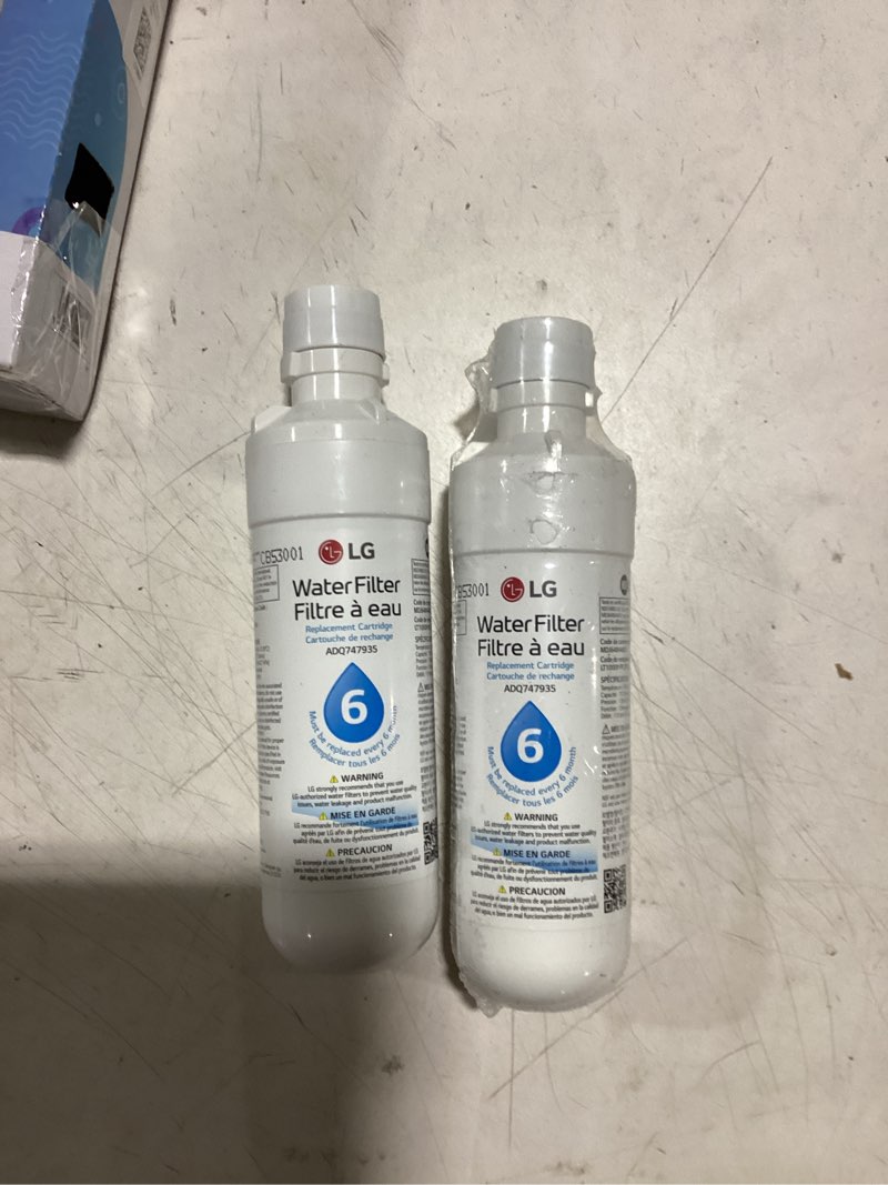 Condition photo showing As Is for lg lt1000p2 6-month / 200 gallon refrigerator replacement water filter, reduces chlorine, 2 count (pack of 1), white. 2-pack