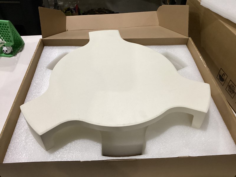 Condition photo showing New/Like New for heat deflector, plate setter, smoking stone, pizza stone for 18\" large big green egg grill, 18\" kamado grill, chargriller akorn kamado round