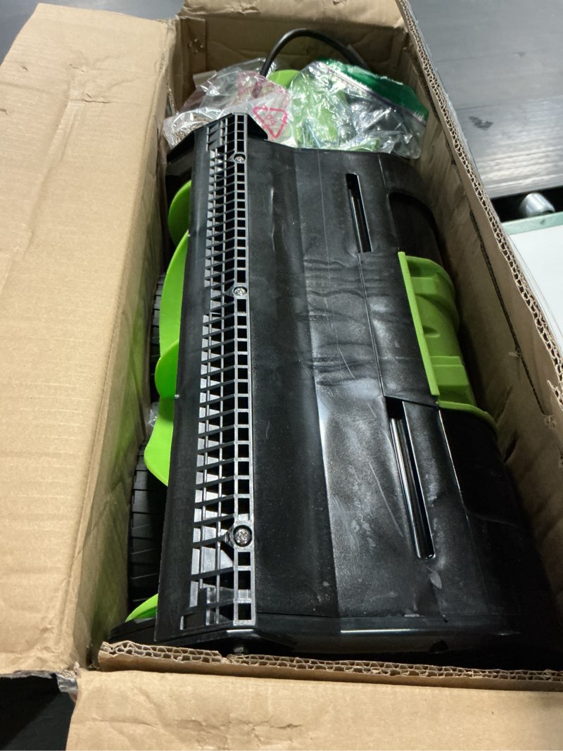 Condition photo showing As Is for Earthwise 16  Wide Snow Shovel  Corded Electric Snow Thrower Shovel - 430 LBS/Minute  SN70016