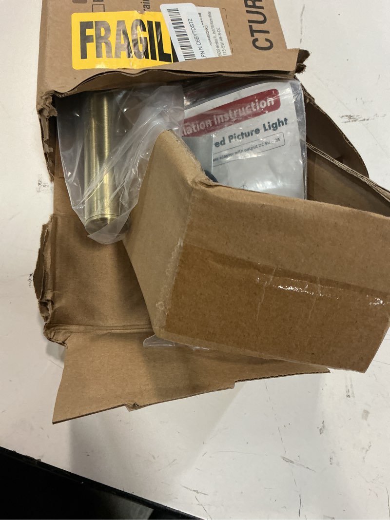 Condition photo showing Good Condition for wireless picture lights rechargeable gallery lighting battery picture frame light with remote and timer, adjustable art light for paintings, portraits, antique bronze finish 24'' inch 5w 2700k antique bronze 24 inch