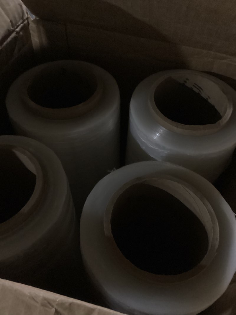 Condition photo showing New/Like New for packagezoom 4 rolls clear stretch wrap film 18” x 1500 feet plastic wrap for moving, packing, shipping & storage heavy duty industrial cling film for boxes and furniture 18" wide x 1500 ft x 4 rolls