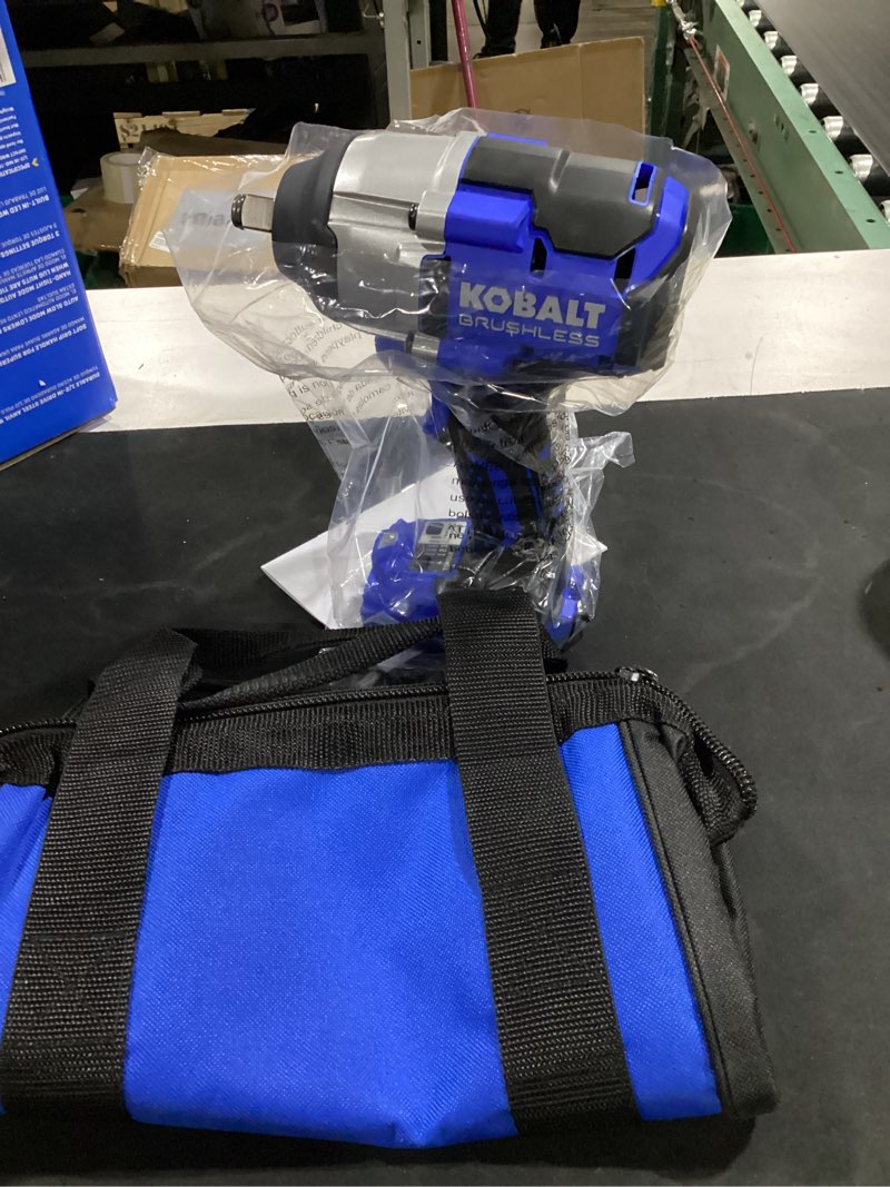 Condition photo showing As Is for kobalt 24-volt variable brushless 1/2-in drive cordless impact wrench (battery and charger not included)
