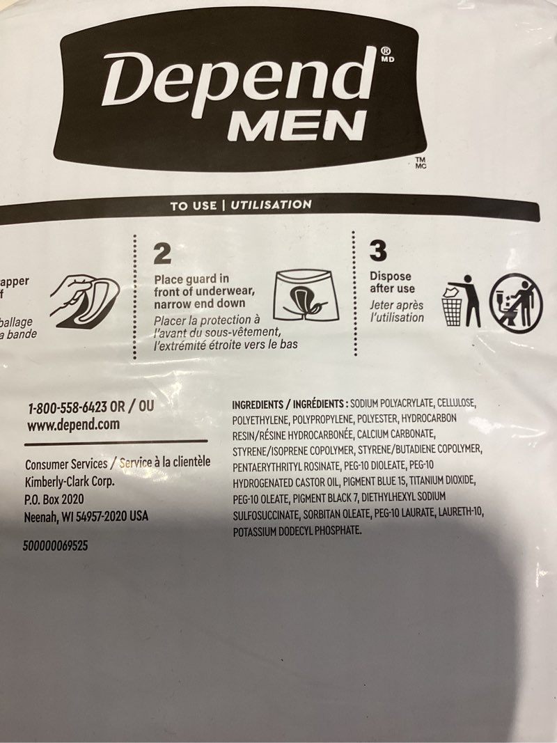 Condition photo showing As Is for depend men fresh protection guards