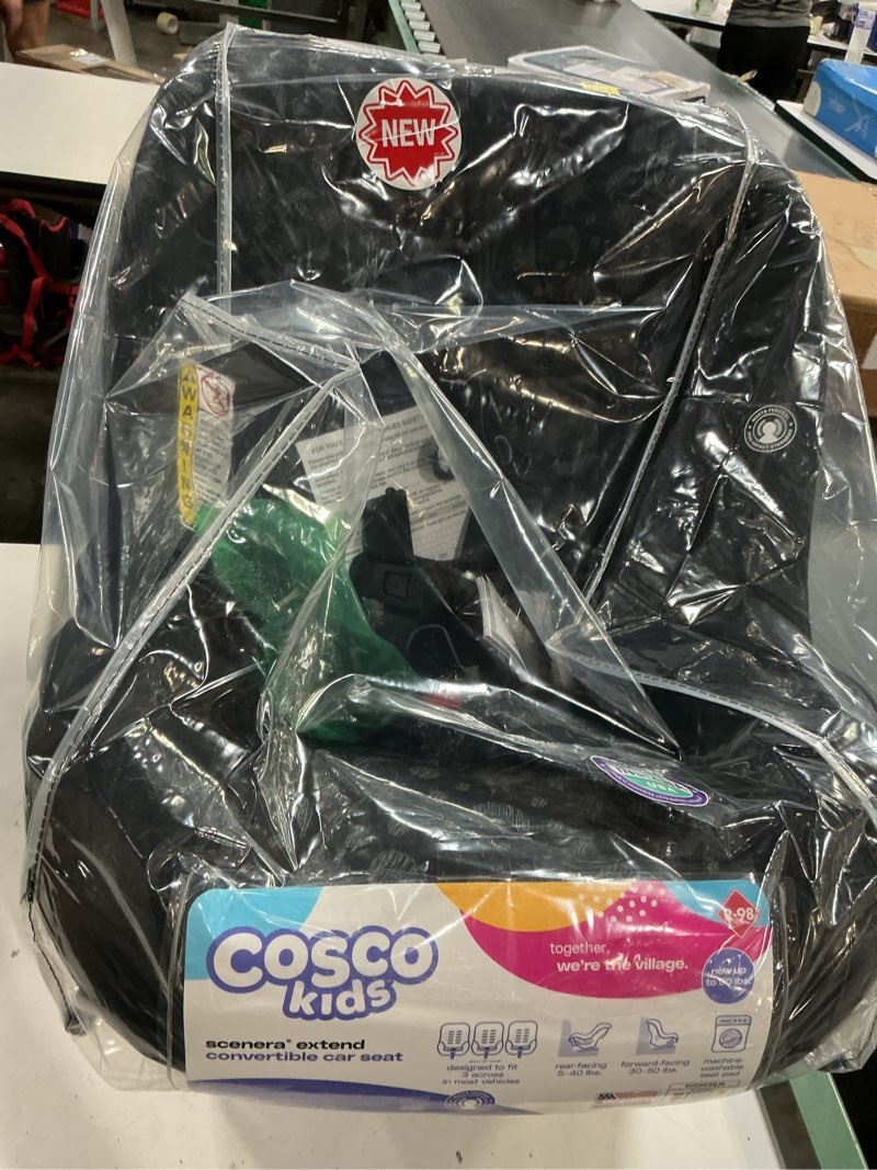Condition photo showing Good Condition for cosco kids scenera extend infant & toddler convertible car seat, moonlit night, black