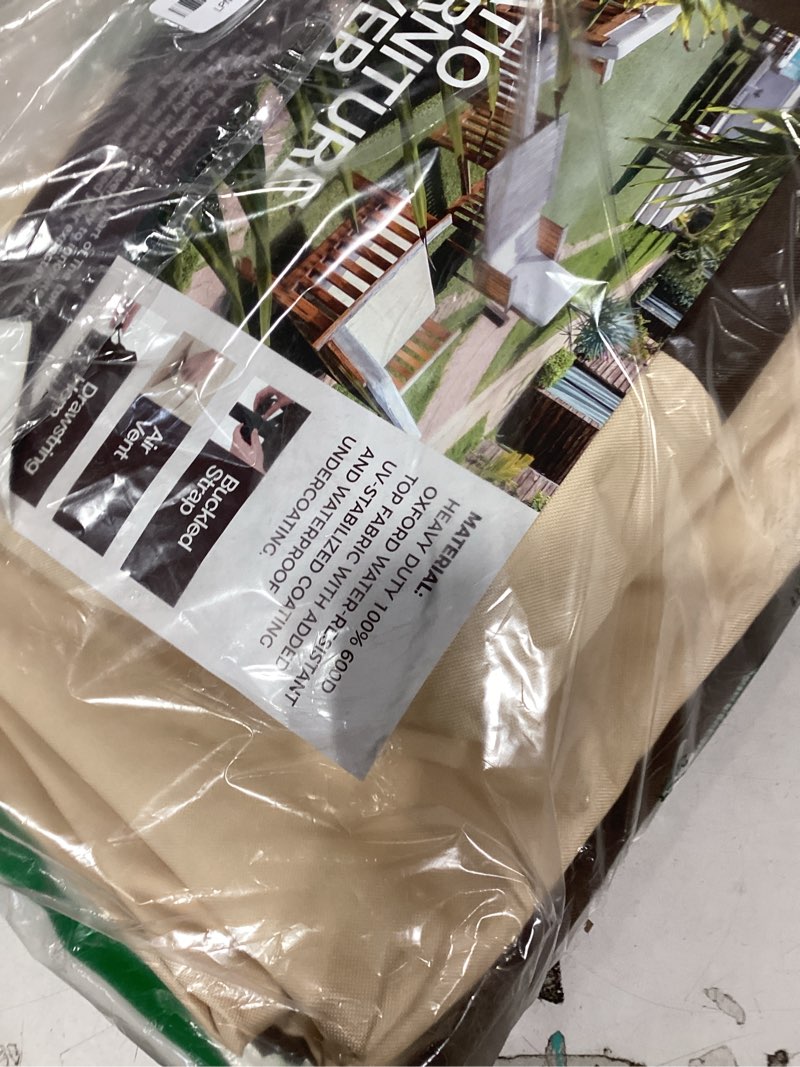 Condition photo showing Good Condition for loriano patio furniture cover set, 4 piece outdoor furniture cover waterproof, 600d heavy duty lawn patio set covers (large) beige-600d-large