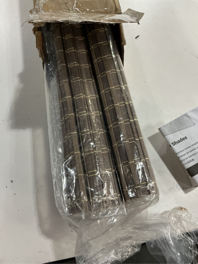 Condition photo showing New/Like New for Cordless Bamboo Roman Shades for Windows, Blinds Size (36" W × 64" H) Colour (BDP-Driftwood) Fits Windows (36 1/4" W × 64" H) Bdp-driftwood 36 1/4" W × 64" H