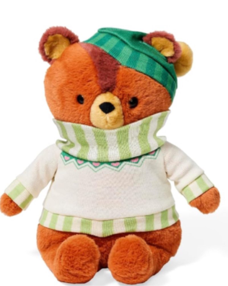 Wild Republic Amazon Exclusive 2024 Holiday Bear 14” Eco-Friendly Plush
