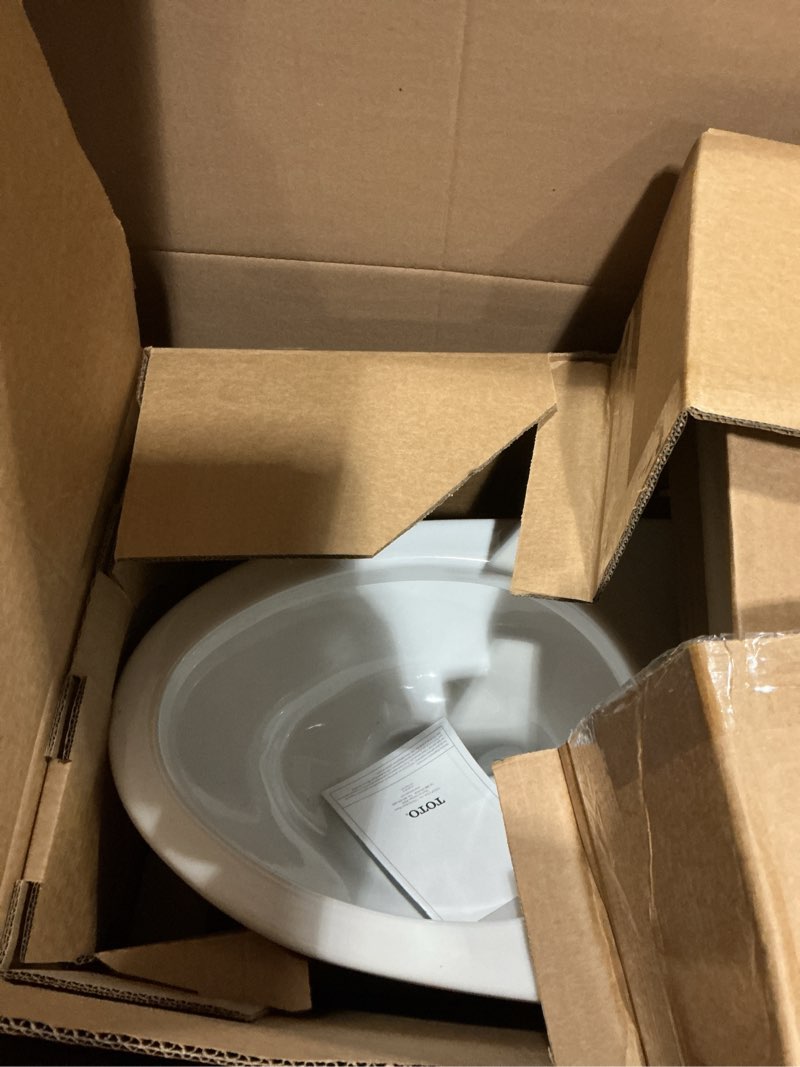 Condition photo showing As Is for TOTO MS854114E#01 Eco Ultramax Elongated One Piece Toilet, Cotton White SoftClose Seat