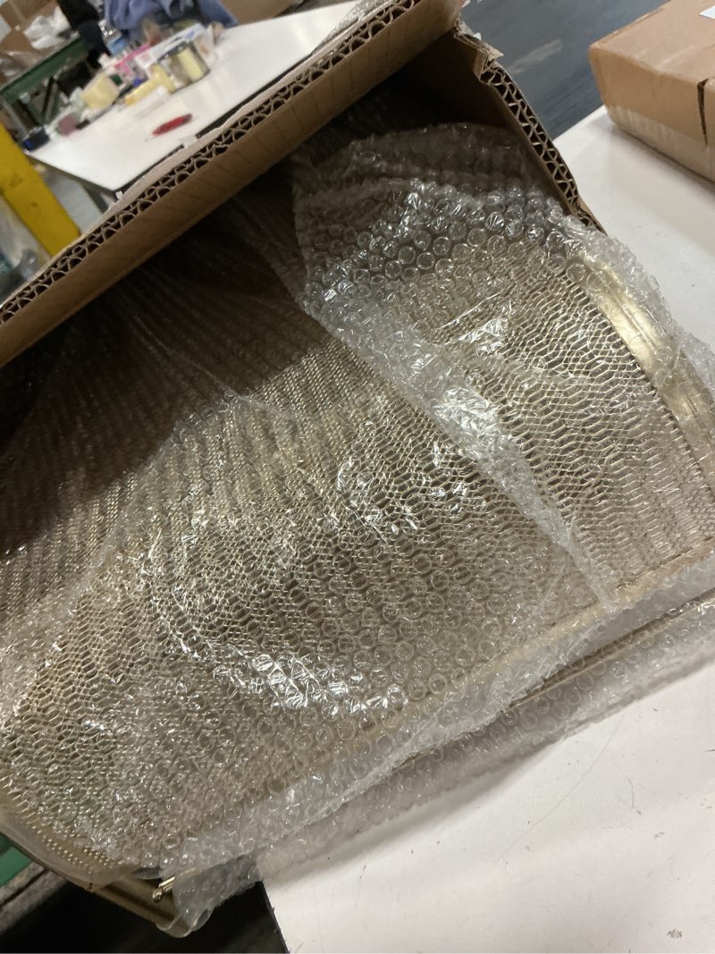 Condition photo showing Good Condition for martha stewart ryder gold mesh metal desktop monitor stand riser with organizer drawer and side storage