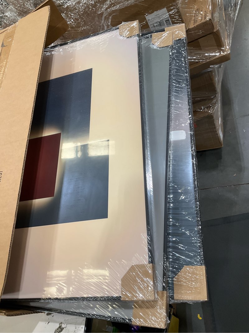 Condition photo showing New/Like New for artfeb large framed bright modern wall art for living room bedroom office abstract gray wall painting 3 piece set wall decor (black, 24" x 32" x 3 pieces)