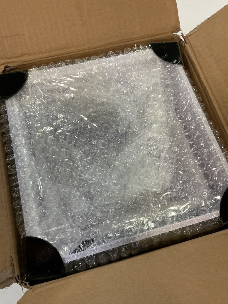Condition photo showing New/Like New for silver mirror display risers, 3 pcs glossy silver acrylic risers for food display, hollow bottom, cosmetics stand