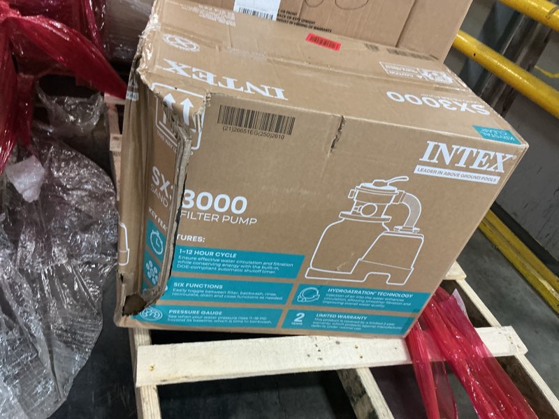 Condition photo showing Good Condition for intex 26651eg 3,000 gph above ground pool sand filter pump with automatic timer
