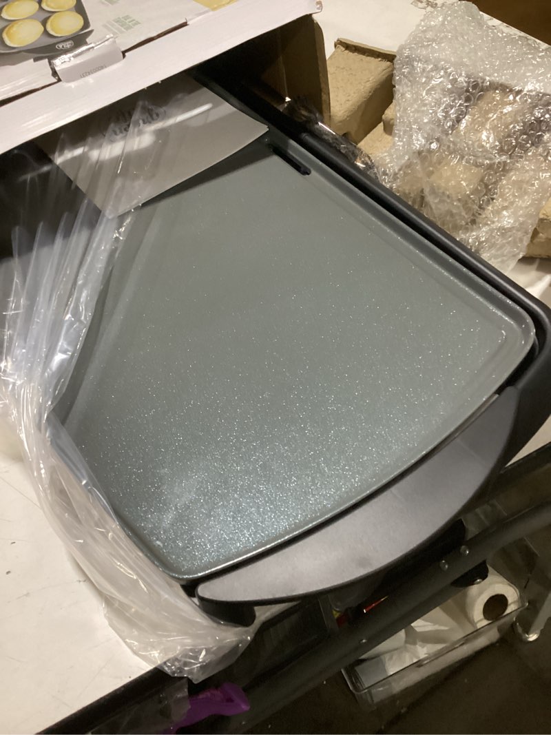 Condition photo showing Good Condition for greenlife 20" extra large electric griddle, black | pfas-free ceramic nonstick coating, temperature control, removable dishwasher safe drip tray, pancakes, eggs, omelet, burgers graphite black