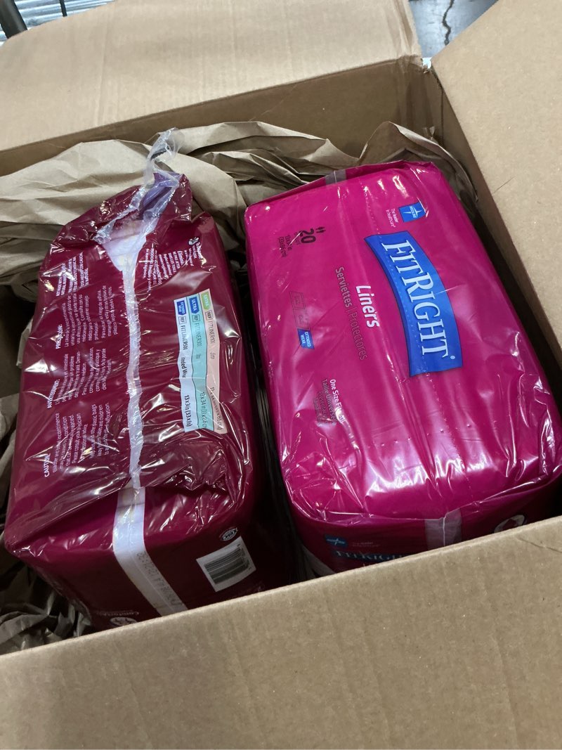 Condition photo showing Good Condition for medline fitliner500 fitright restore liners, super absorbency, 13\" x 30\", purple (pack of 40)