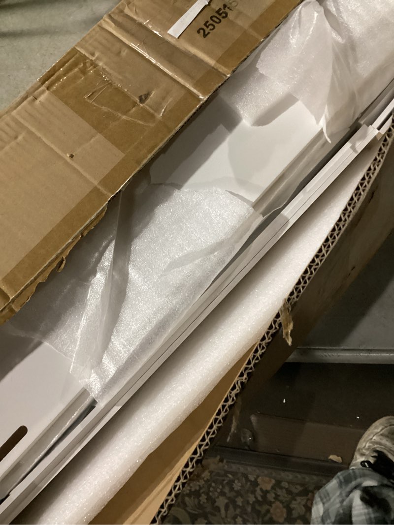 Condition photo showing Good Condition for high radiator cover wood cabinet: external 36 inch height white medium heater covers internal heights 35.5 inch vertical slats modern tall radiators shelf thicken mdf wooden kitchen bedroom cabinet vertical-m h36.22" x w43.7" x d7.5"