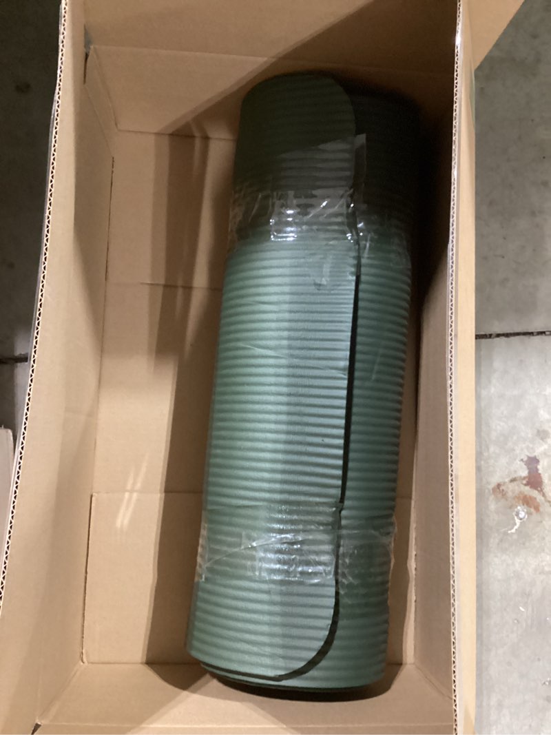 Condition photo showing Good Condition for retrospec solana yoga mat thick 1/2in non-slip workout mat with nylon strap - 72x24in exercise mat for pilates, stretching & fitness - bpa free, easy clean wild spruce 1/2 inch
