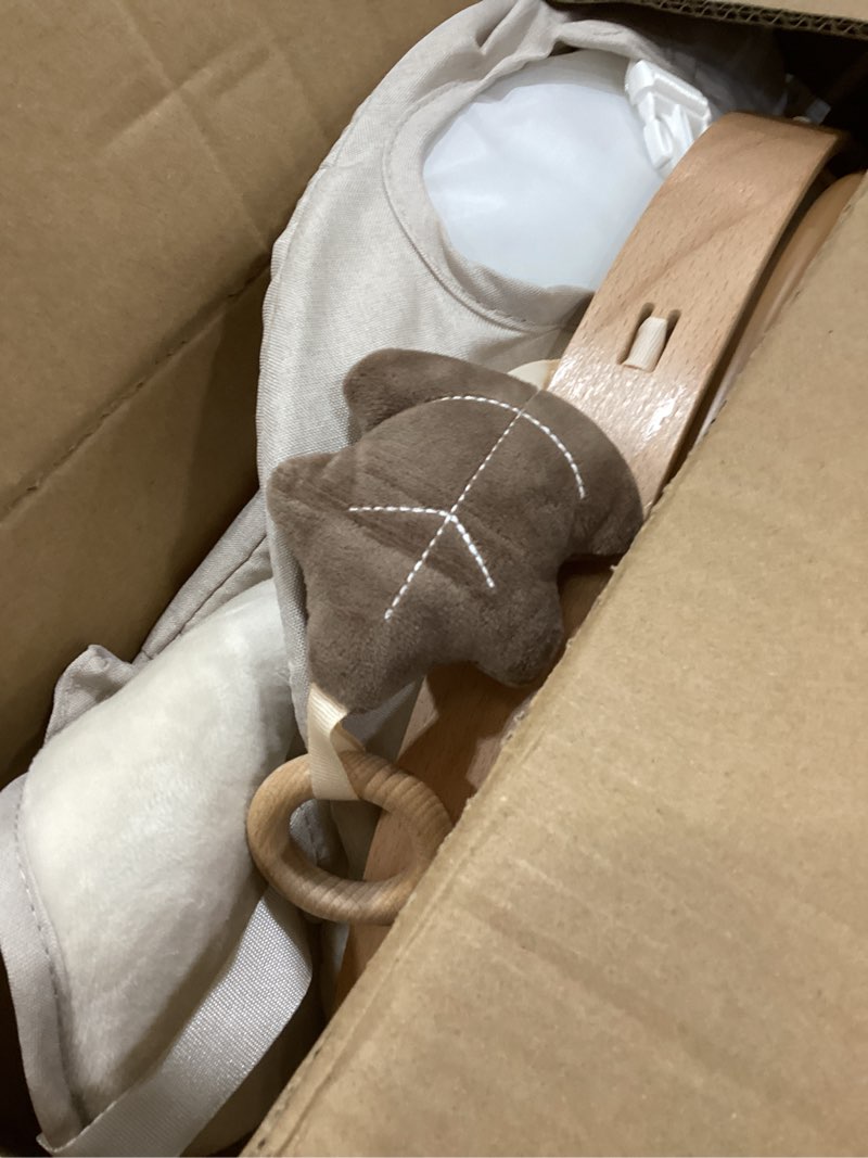 Condition photo showing As Is for Baby Swings for Infants, Monamii Baby Swing, Infant Swing with 5 Speeds, 10 Lullabies, Electric Swing for Baby, Indoor & Outdoor Use (Beige)