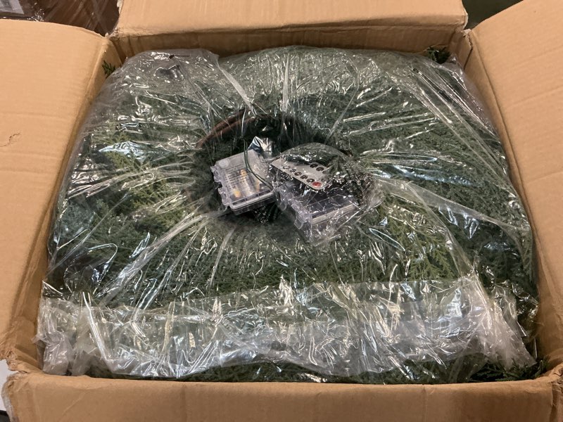 Condition photo showing Good Condition for Christmas Cedar Garland Realistic with Lights - 2 Pack Cypress Decorations 12ft for Mantle Lighted F