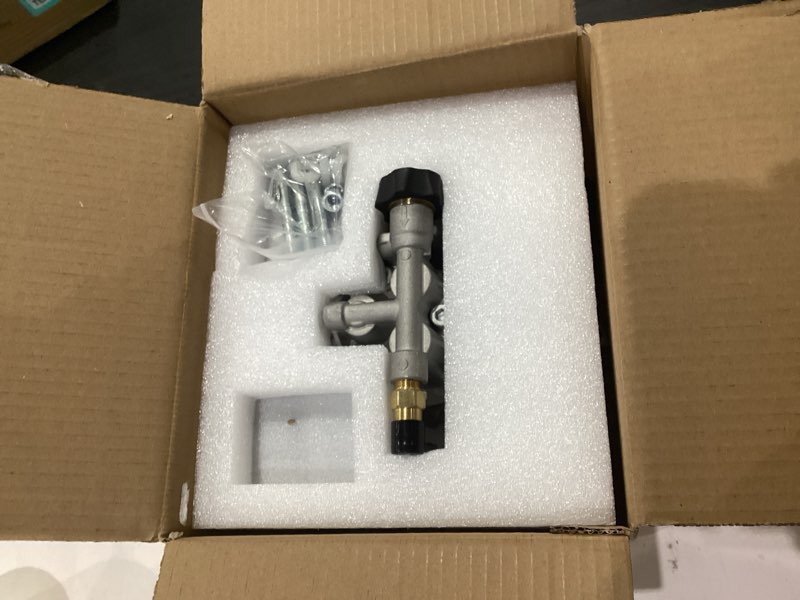 Condition photo showing As Is for yamatic 7/8" shaft vertical pressure washer pump rear inlet/outlet 3000 psi @ 2.5 gpm replacement pump for power washers, compatible with 308653045, 308653052, 308653078, gcv190 and more rear inlet 3000psi