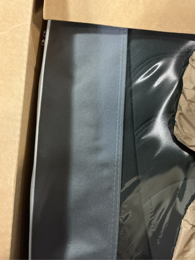 Condition photo showing Good Condition for car seat covers full set, universal automotive front and rear seat protector fit for cars 5 seats, waterproof breathable leather seat cushion for most vehicles suv pick-up truck, black black full set-5 seats