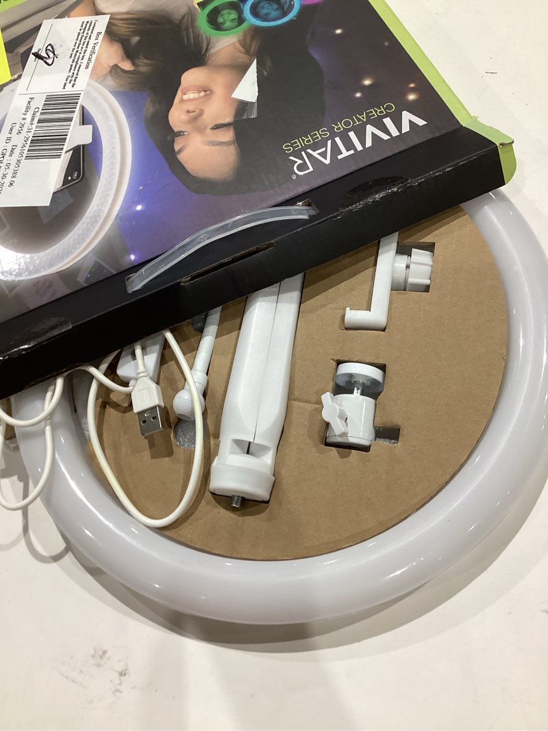 Condition photo showing Good Condition for vivitar 12" full color 3d ring light with tripod and adjustable ball head, black