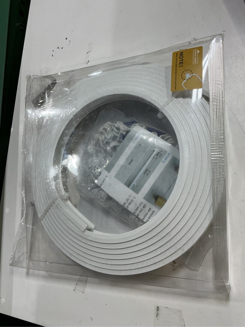 Condition photo showing Good Condition for kxlife flexible ceiling mount curtain track (20 ft), hospital curtain track system, ceiling track for windows, room divider ceiling track system, white x-large, 20ft white