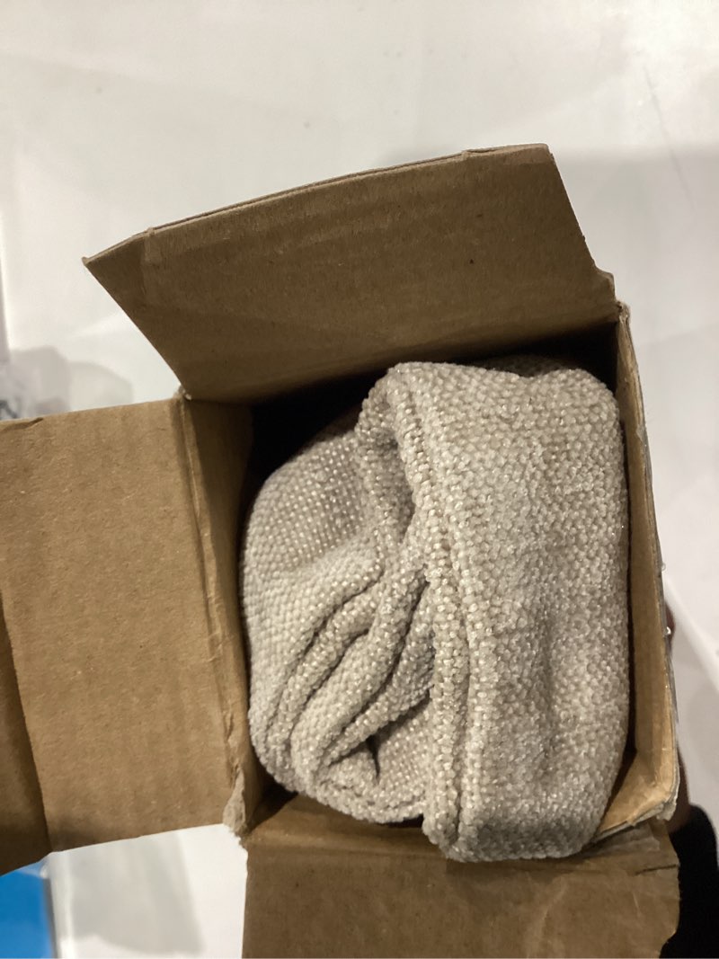 Condition photo showing Good Condition for Woaboy Set of 2 Textured Throw Pillow Covers Decorative Soft Accent Square Chenille Pillowcases Neutral Farmhouse Cushions Modern Home Decor for Couch Sofa Bedroom Living Room 18x18 Inch, Light Taupe 18" x 18" (Pack of 2) Light Taupe