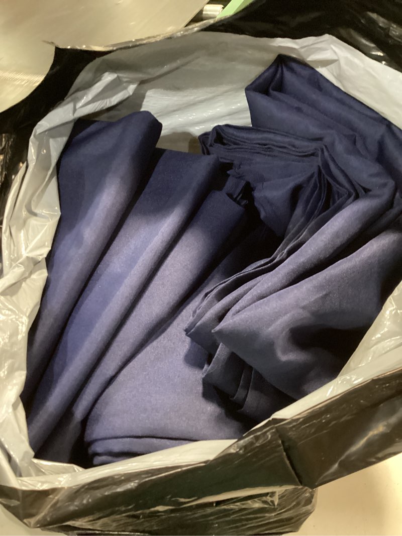 Condition photo showing Good Condition for brillmax 10 pack navy blue tablecloths 60 x 126 inch for 8ft rectangle tables - 150 gsm polyester fabric, 15" standard drop, water, stain & wrinkle resistant cloth cover for wedding dining buffet navy blue 60x126 in, 10 pack