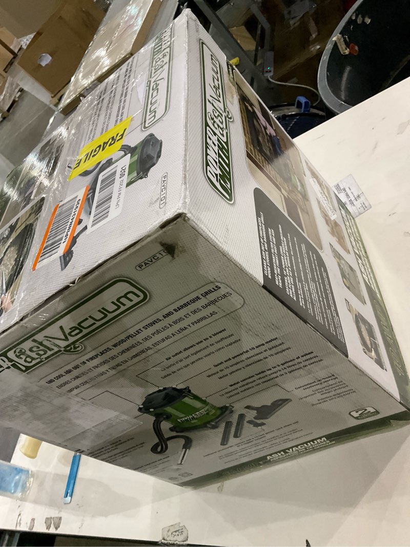 Condition photo showing As Is for PowerSmith PAVC101 10 Amp Ash Vacuum,Green / Black 3 Gallon Base Model