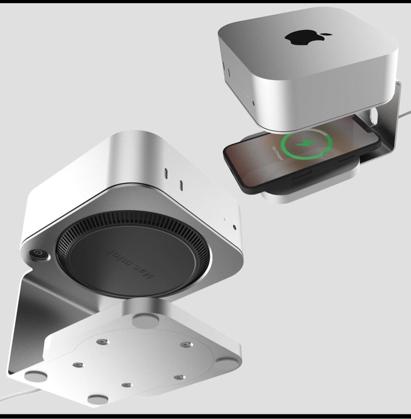 stand for new mac mini m4/m4 pro,with wireless charger