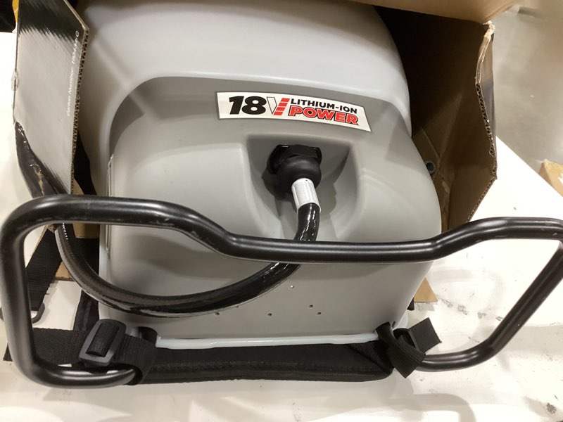 Condition photo showing As Is for field king 190515 professionals battery powered backpack sprayer, 4 gal