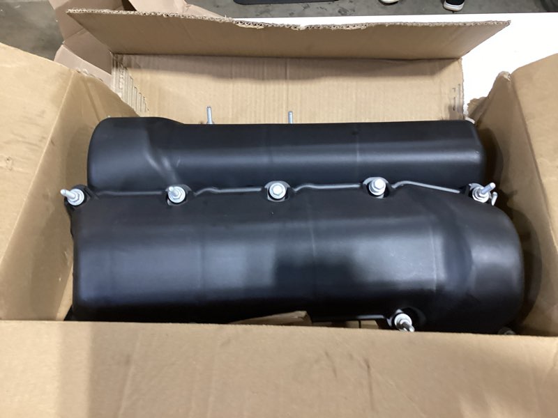 Condition photo showing As Is for mitzone left and right engine valve cover set with gasket bolts compatible with 2002-2012 dodge dakota durango nitro ram 1500 jeep liberty commander grand cherokee 3.7l replace 53021937ac 53021938ab black (left and right side)