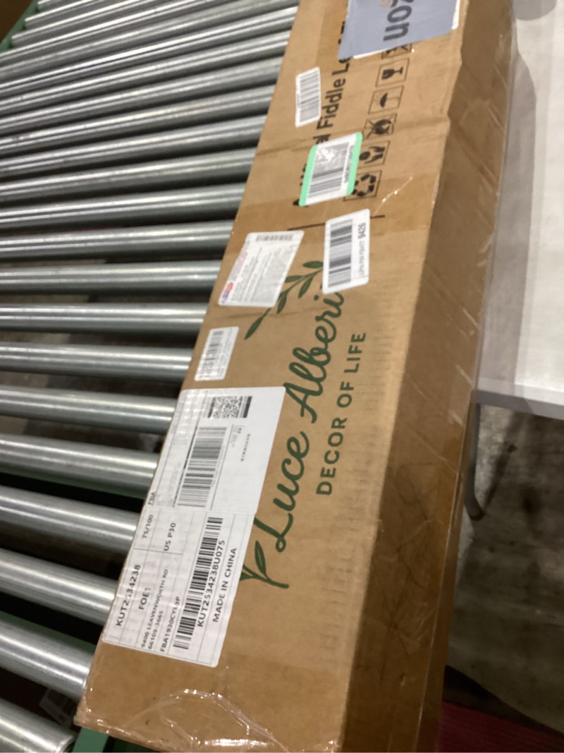 Condition photo showing Good Condition for LuceAlberi Artificial Fiddle Leaf Fig Tree 6FT - Large Fake Tree with White Planter&Basket, Tall Faux Ficus Lyrata Tree Floor Plants for Indoor Home Decor Office Living Room Housewarming Gift, 1Pack 6ft Green