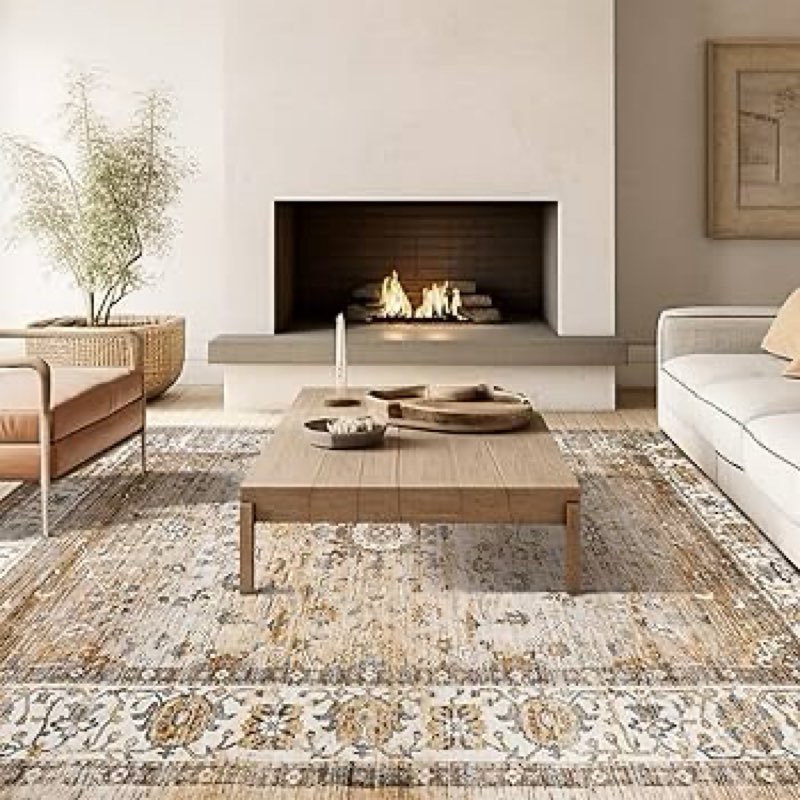 befbee Washable Rug 8x10 Area Rugs for Living Room - Stain Resistant Non-Slip Backing Rugs for Bedro