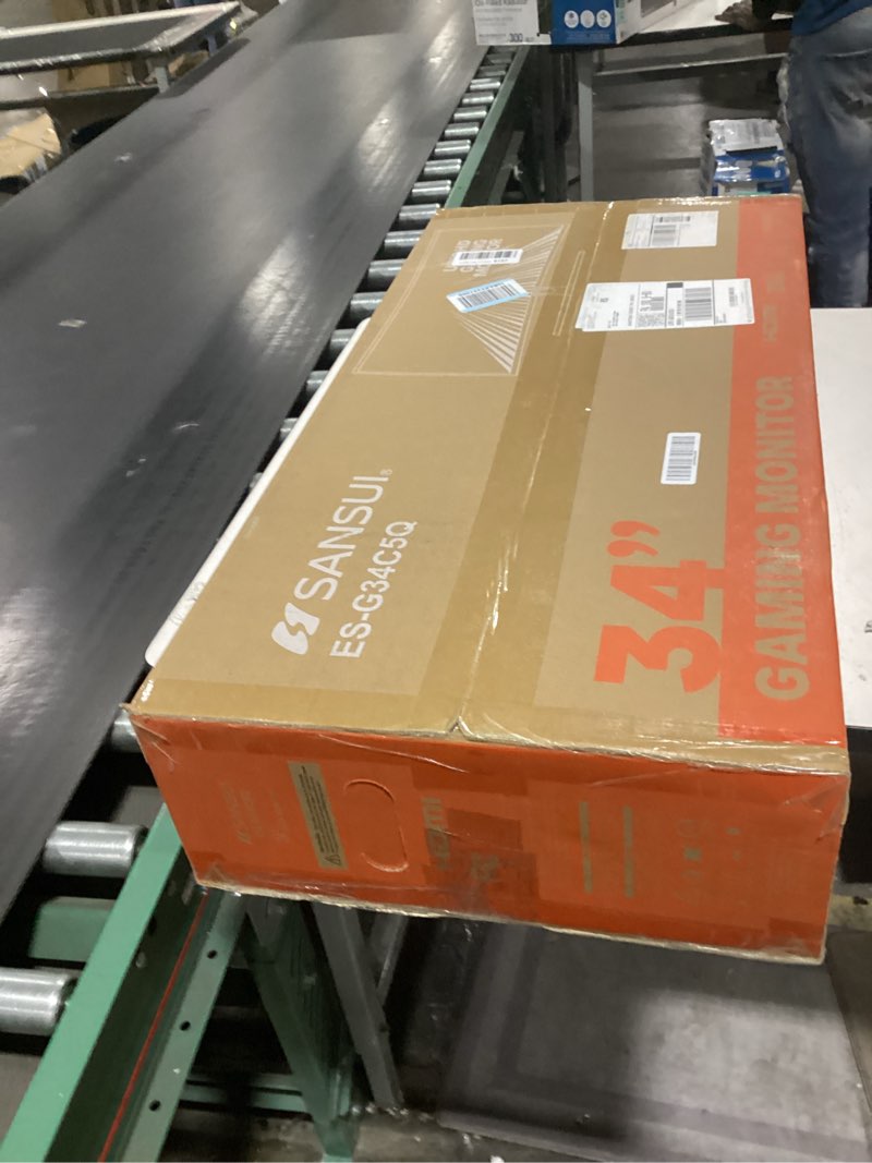 Condition photo showing New/Like New for SANSUI 34 Inch UWQHD 200HZ Curved Gaming Monitor, FastVA 3440x1440P Ultrawide 1500R Curved Gaming Computer Monitor 21:9 with PIP PBP, AI Tech Enhance, 2xHDMI2.1 DP1.4Ports(HDMI2.1 Cable Incl.) 34 Inch UWQHD/200Hz/Curved/AI Gaming