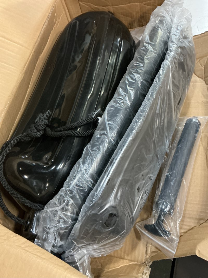 Condition photo showing Good Condition for vivohome vinyl ribbed boat fenders 4 pack, boat bumpers with ropes, needles, and pump to inflate fit for yachts, sailing dinghies, bass boats, black 8.5 inch x 27 inch black