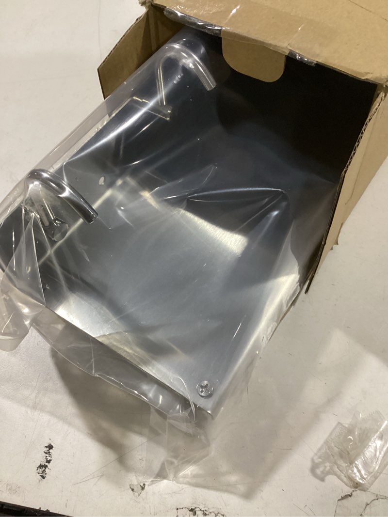 Condition photo showing Good Condition for Kitchen Utensil Rack, 19.7 inch Spice Rack with 6 Hooks Wall Mount, Over the Stove Shelf, Stainless Steel, Hanging Storage Wall Shelf for Spatula Spoon, Seasoning Jar Organizer