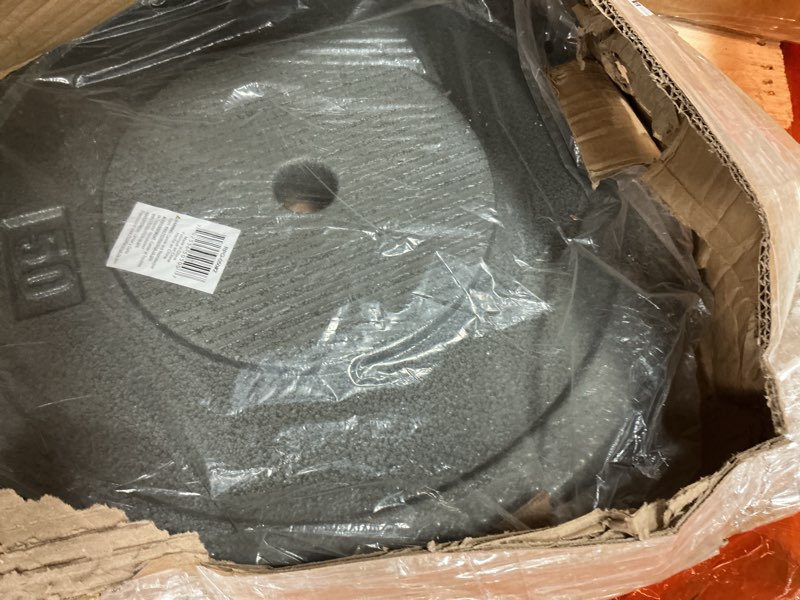 Condition photo showing Good Condition for CAP Barbell Standard 1-Inch Cast Iron Weight Plates - Singles & Sets | 1.25-50 lbs | Multiple Options Gray 50 lb - Single