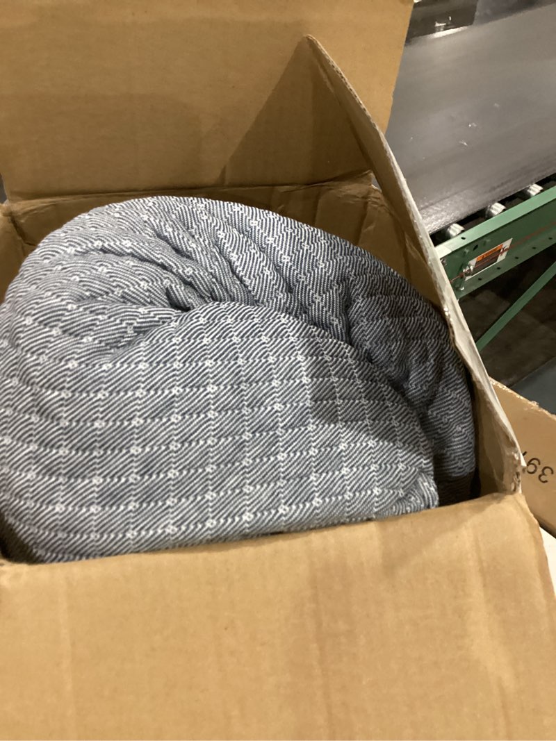 Condition photo showing Good Condition for wedge headboard pillow for bed, twin dorm headboard pillow support for sitting up, reading, relaxing, bolster pillow with removable washable cover, blue gray twin bluegray