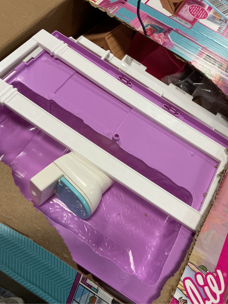 Condition photo showing Good Condition for Barbie 3-Story Townhouse Dollhouse with Elevator, Swing Chair, Furniture and Accessories, Fold for Portability and Travel (Amazon Exclusive)