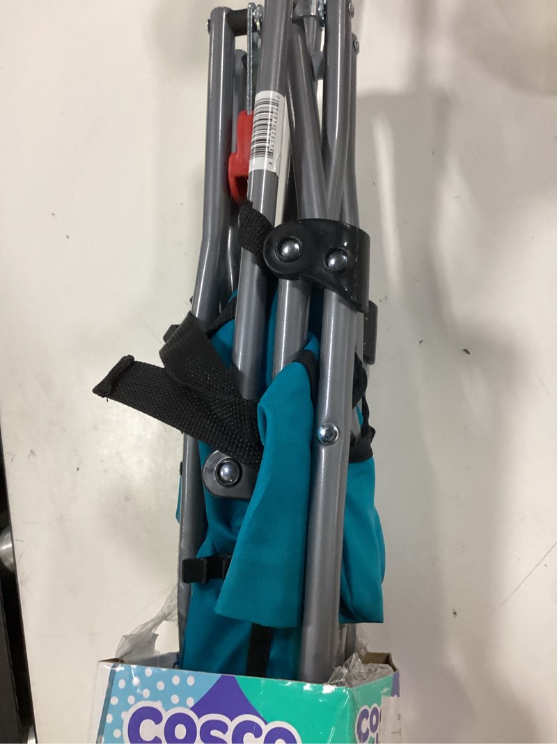 Condition photo showing As Is for cosco kids comfort height umbrella stroller, freshwater turquoise, toddler, unisex