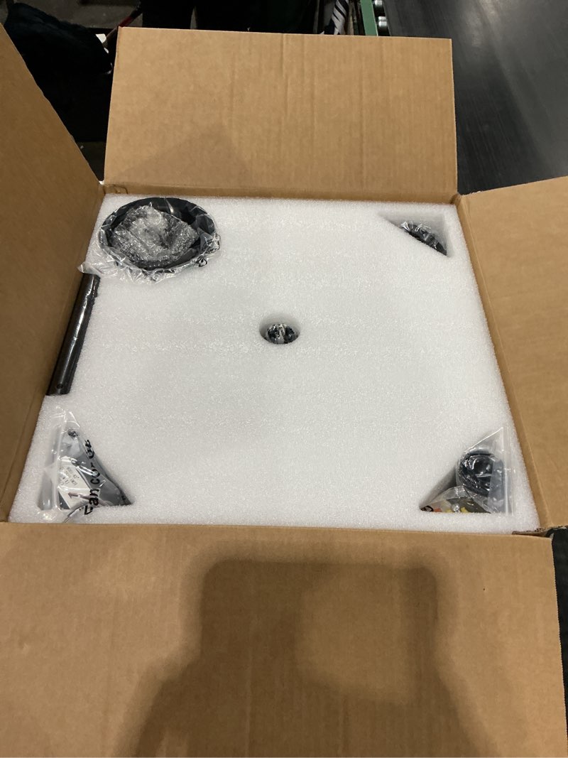 Condition photo showing New/Like New for 42 Inch Ceiling Fans with Lights, Retractable Fandelier Ceiling Fan, 3 Color Temperature, 6-Speed Reversible Motor, Timer & Memory Function, for Bedroom Living Room-Black Black 42 Inch