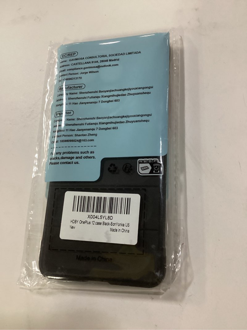 Condition photo showing New/Like New for Silicone Case for OnePlus 12, Anti-Scratch Microfiber Lining, Shockproof Case with Camera Protection, Black OnePlus 12 Black