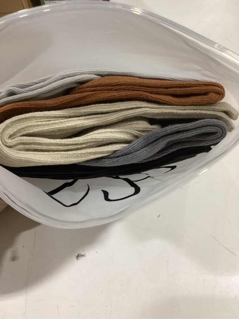 Condition photo showing Good Condition for VWU Baby Crew Socks with Grips Unisex Toddler Infant Cotton tube Socks 0-5 Years 3-5T Neutral Color C