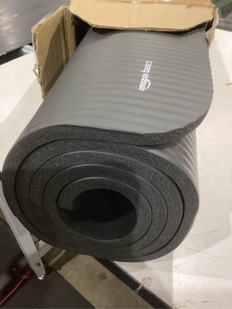 Condition photo showing Good Condition for amazon basics extra thick exercise yoga mat with carrying strap black 1/2 inch