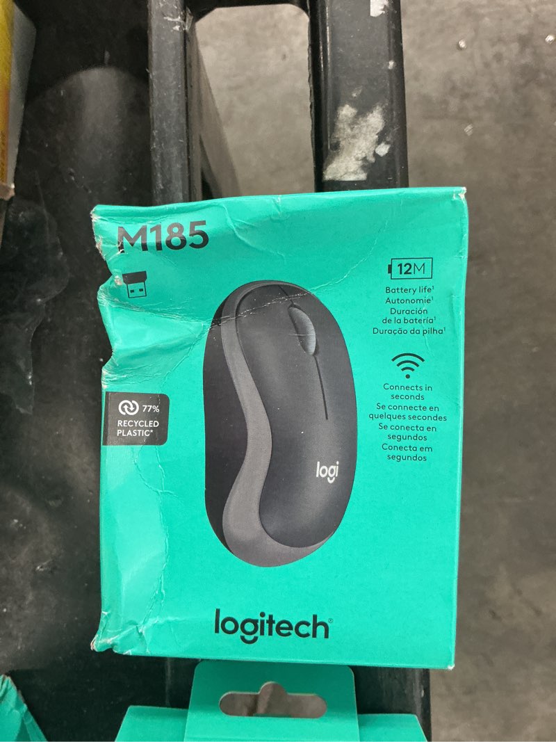 Condition photo showing Good Condition for logitech m185 wireless mouse, 2.4ghz with usb mini receiver, 12-month battery life, 1000 dpi optical tracking, ambidextrous pc/mac/laptop - swift grey